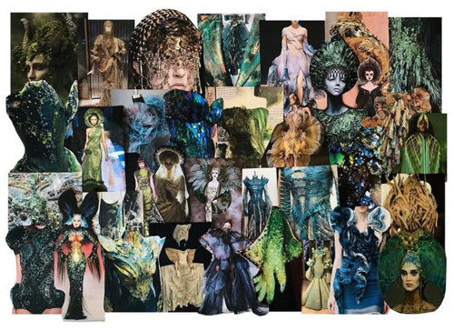 Female costume mood board